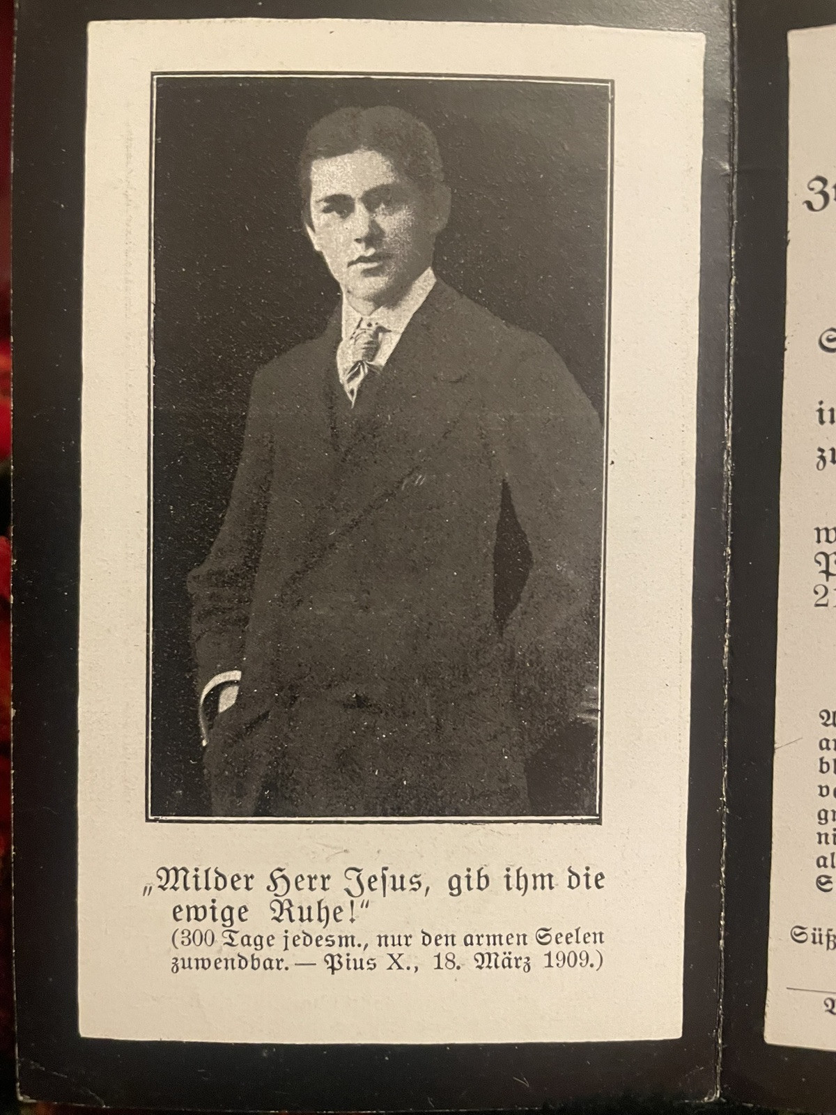 WW1 German Death Card Alois Reis 15th Bavarian Inf 7 August 1916 Allotting