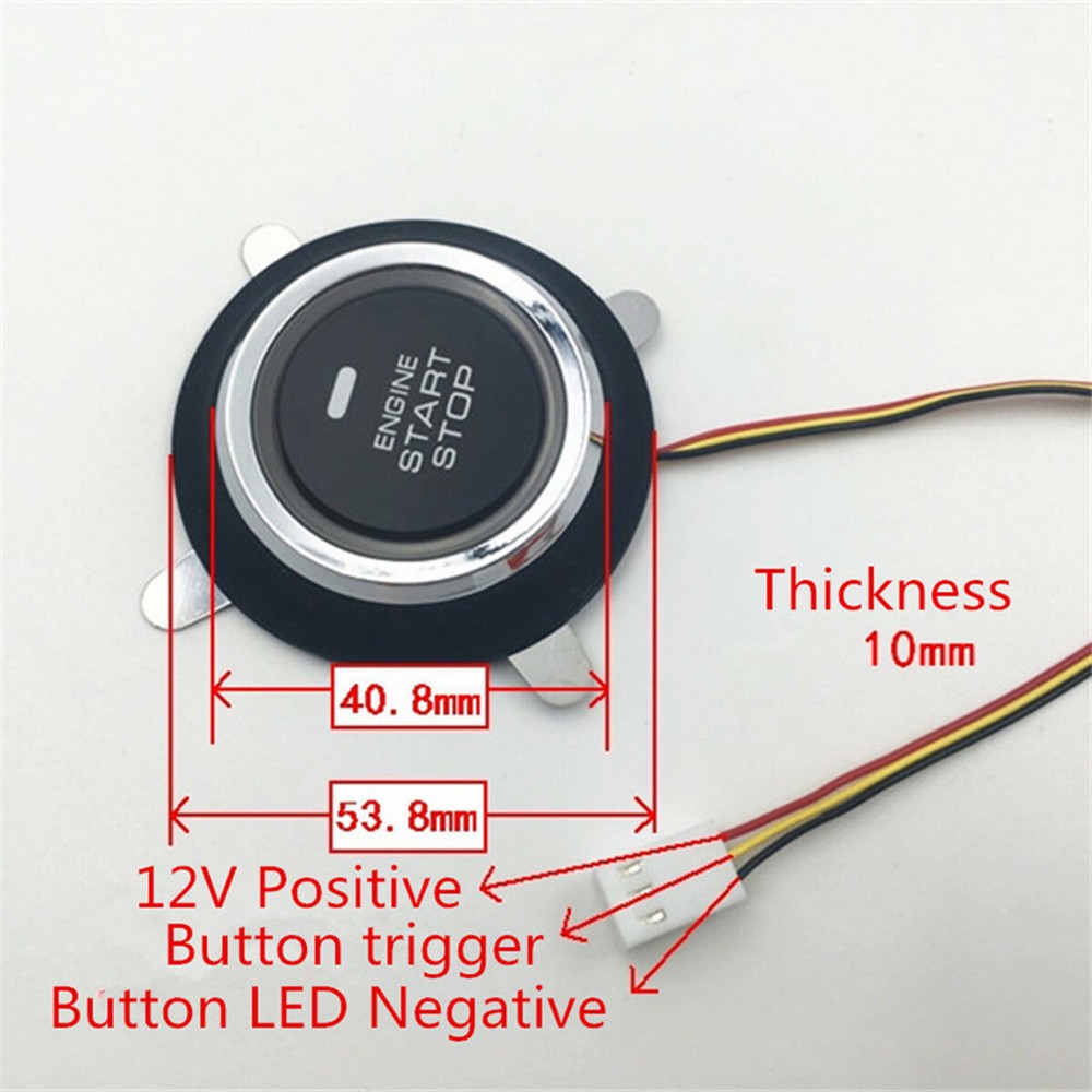 Car Keyless Entry Engine Start Stop Push Button Switch Ignition Starter Kit 12V