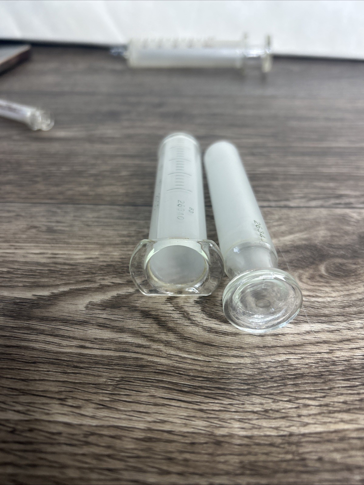 Vintage Glass Syringe Lot – 2cc 20cc 50cc – ACE BD Tomac – USA Made