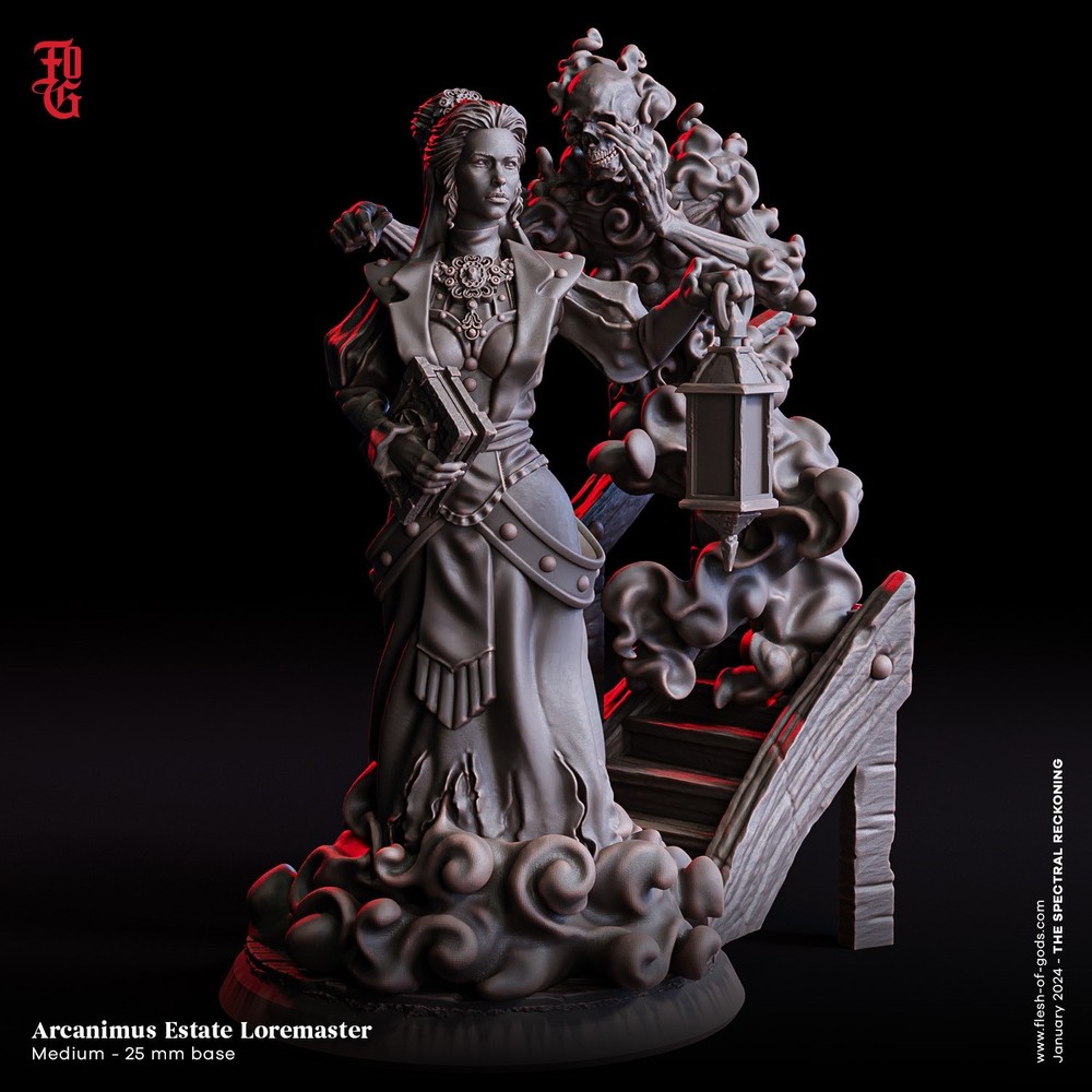 DnD Arcanimus Loremaster Mini 32mm Scale TTRPG