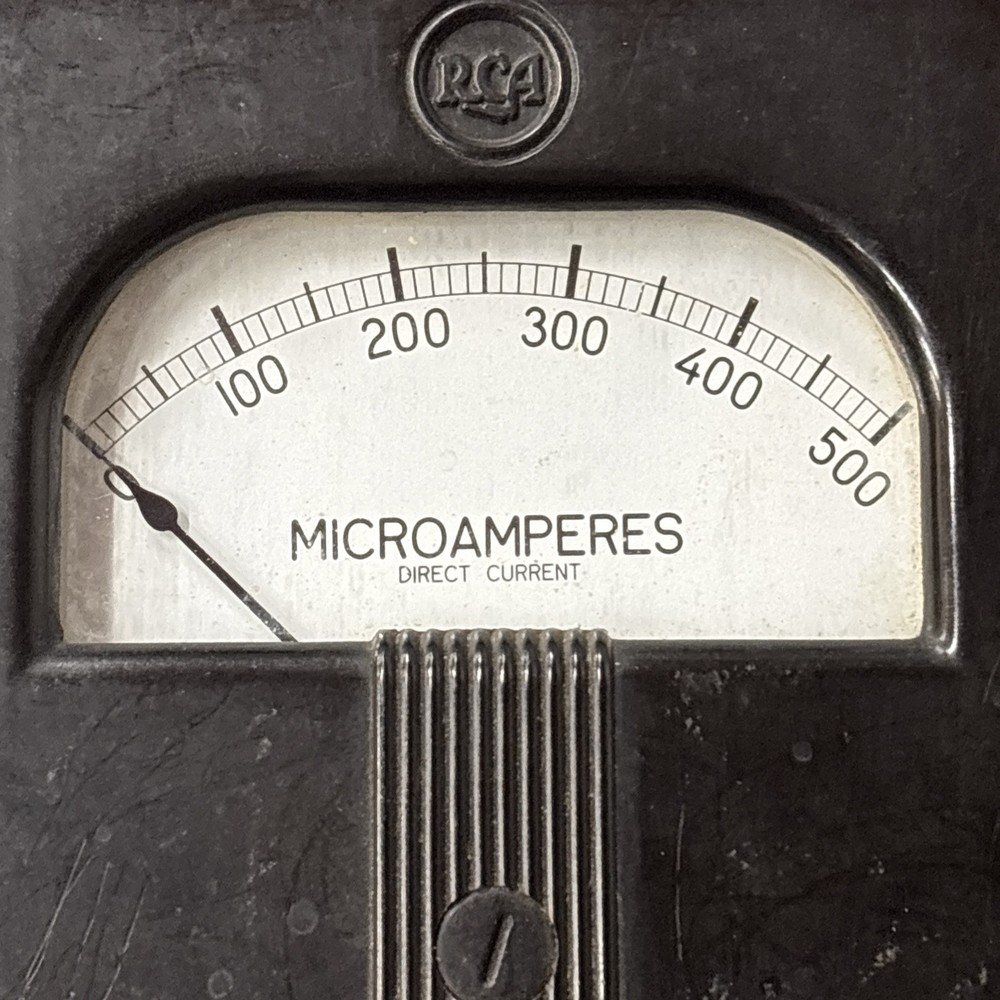 Vintage RCA DC Microamperes Panel Meter *** Untested