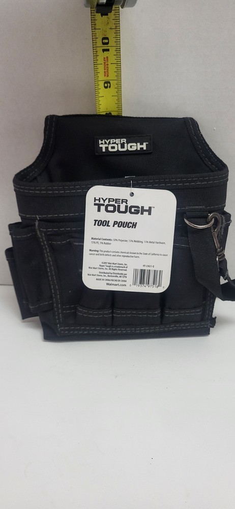 NWT Hyper Tough Tool Pouch 4 Way Carry System Includes Snap Tape Loop & Hook