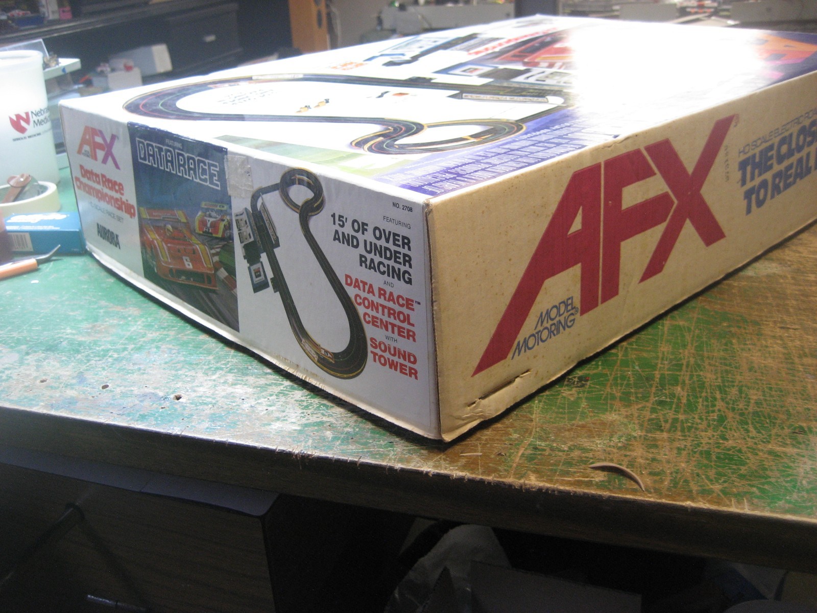 Aurora AFX HO slot car # 2708 Data Race Championship with Sound Tower Complete!