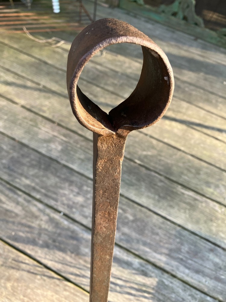 Antique 35" Hand Forged 3" T Handle Auger