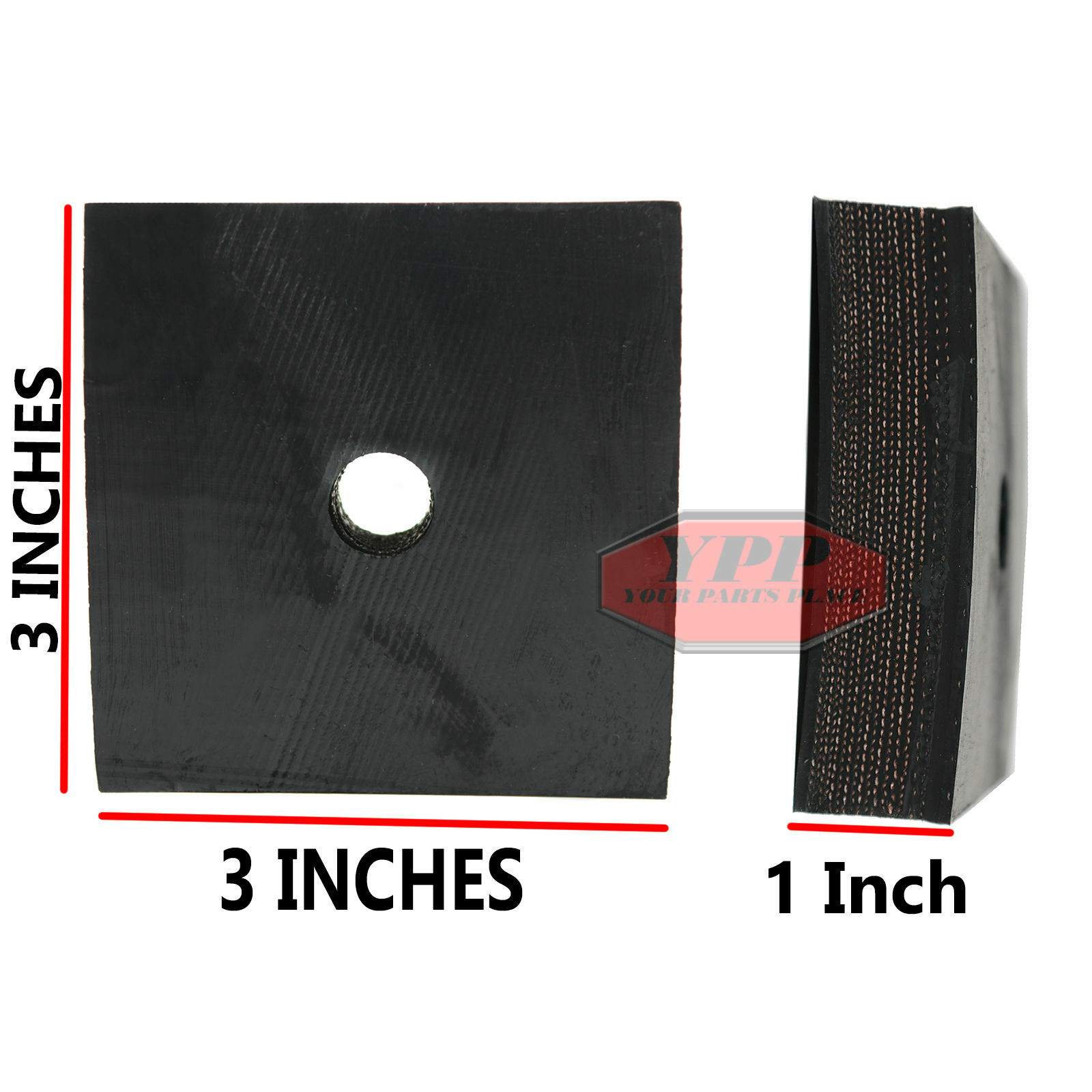 4 Anti Vibration Pad Air Compressor 3x3x1 Isolation 3" Heavy Duty Rubber USA