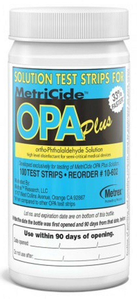 *200-Pack* Metrex MetriCide OPA Plus Solution Test Strips 10-602