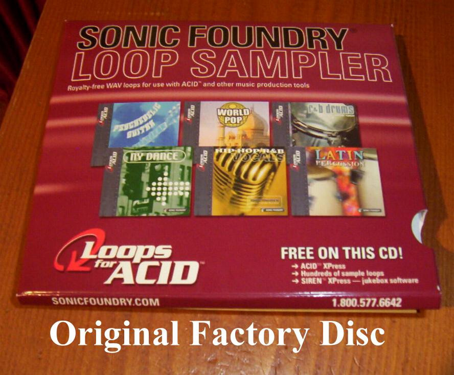 Factory Original Acid Loops Sample CD from Sonic Foundry