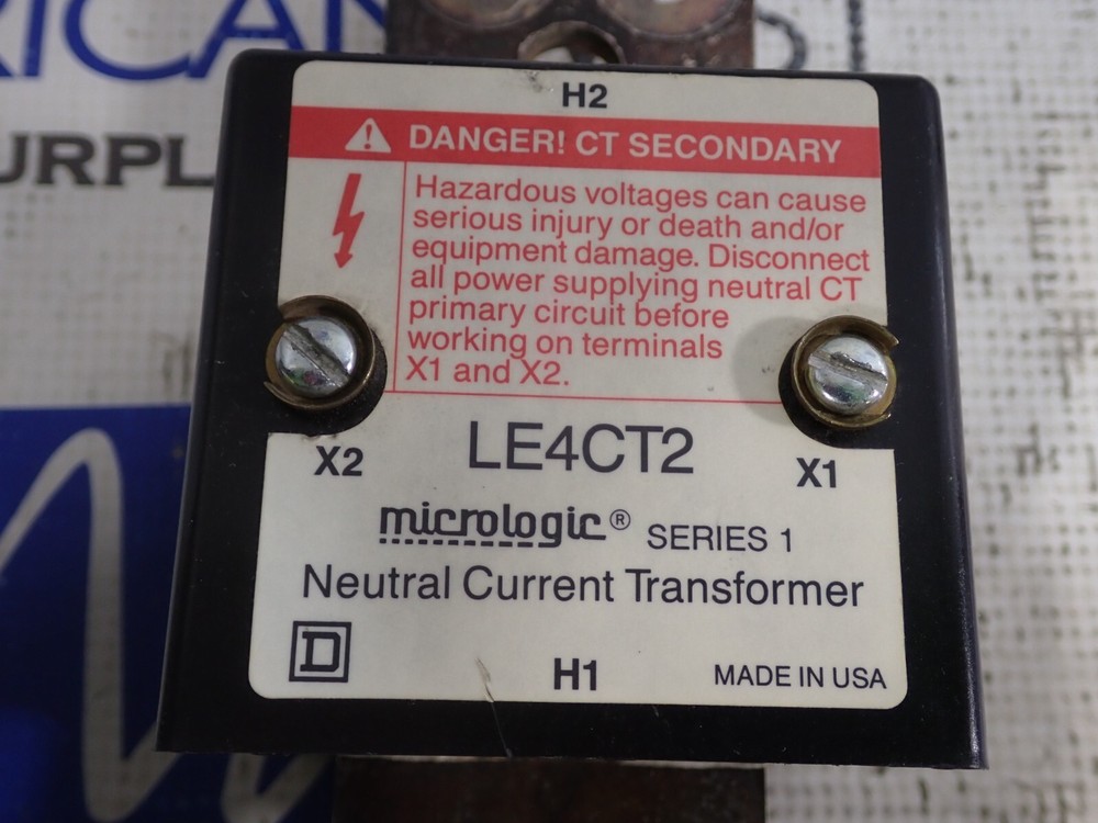 SQUARE D LE4CT2 Neutral Current Transformer Micrologic for LE Frame