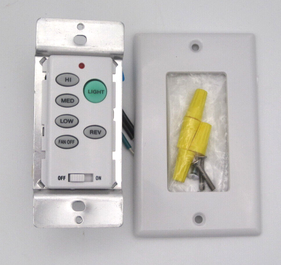 CHQ9051T Ceiling Fan Remote Wall Control, 3 Speed, Reverse, Single Light