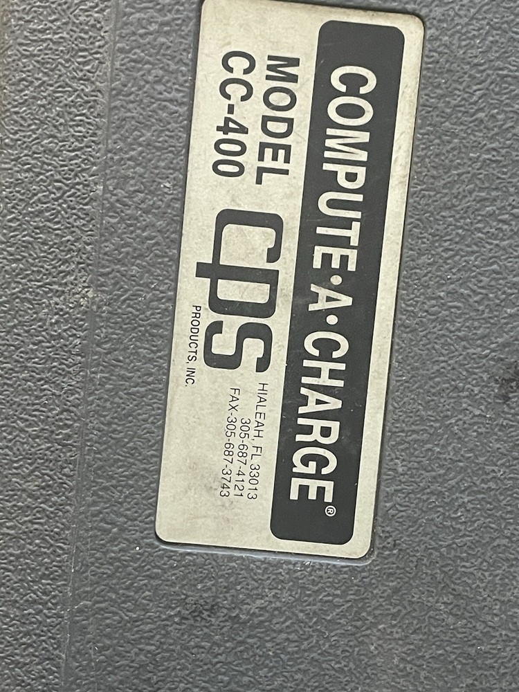 CPS CC-400 Compute-A-Charge Automatic Precision Charging and Recovery Computer .