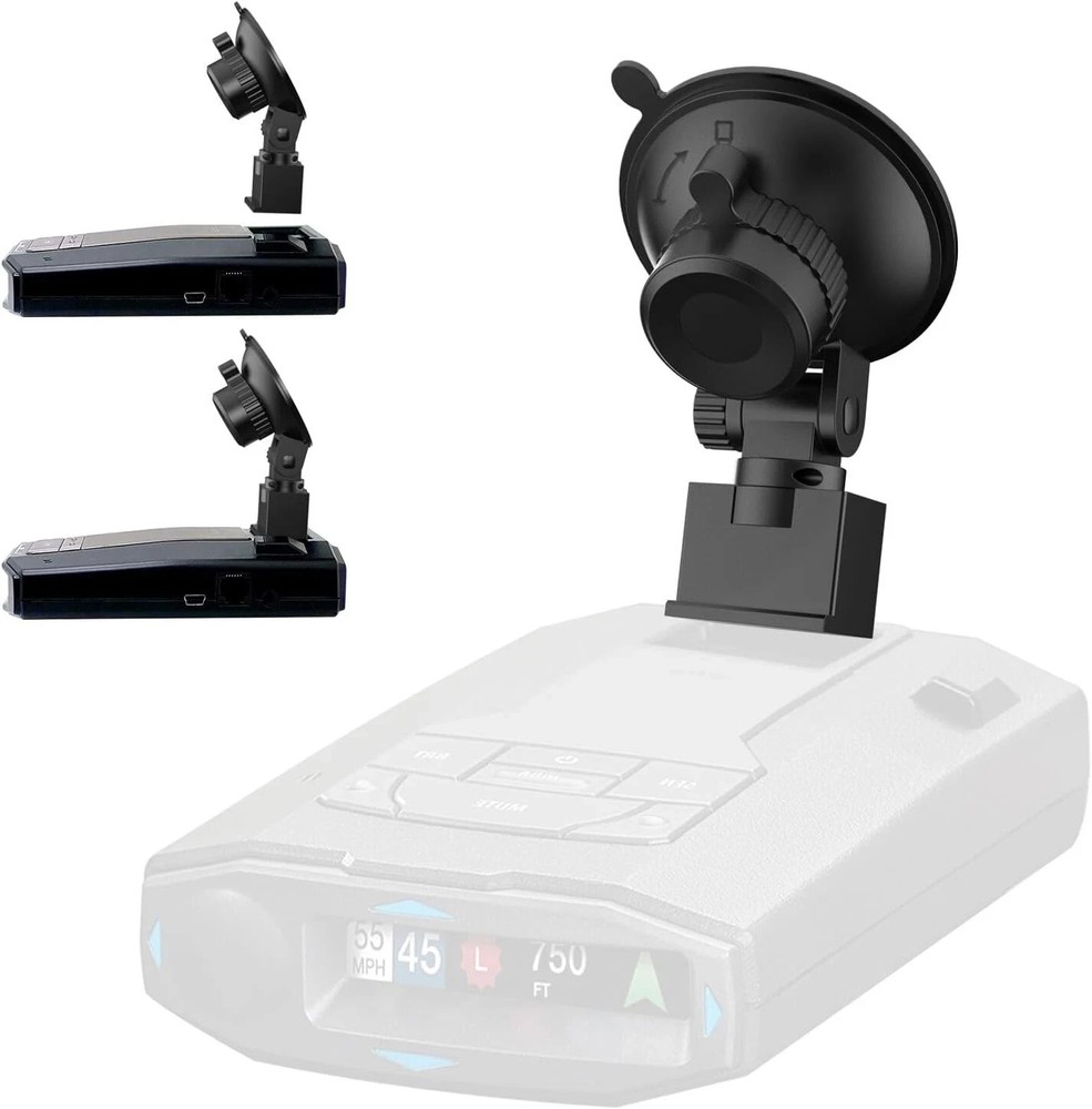 Radar Detector Mount,Car Radar Mounting Bracket,Windshield and Dashboard Suction