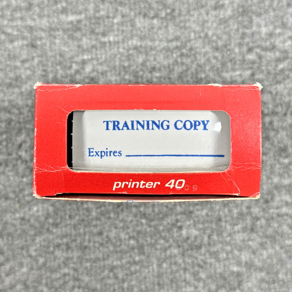 Cosco 2000 Plus Printer 40 Training Copy Rubber Stamp Blue Ink