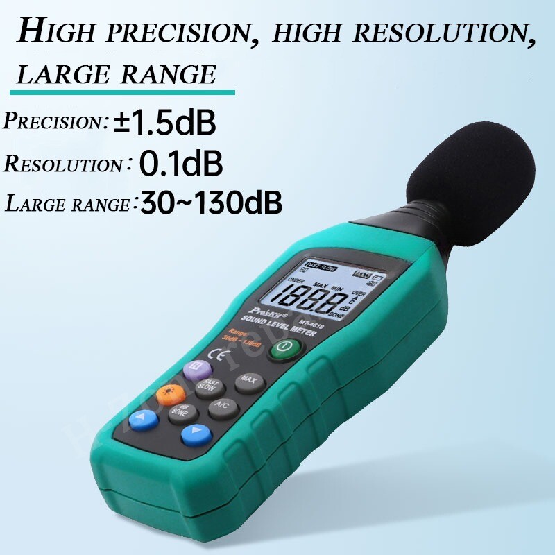 MT-4618 Precision Noise Tester, Automatic Large, Range (30~130 DB) Backlit LCD