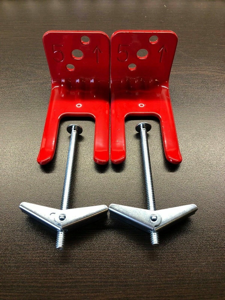 🔥🧯2-FORK STYLE WALL MOUNT 5# SIZE FIRE EXTINGUISHER  BRACKET W/TOGGLE BOLTS