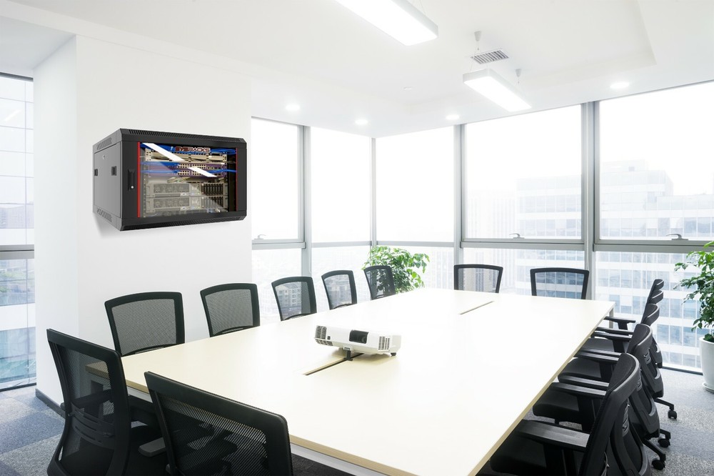 9U Wall Mount Server Rack Locking Network Cabinet Box Data Enclosure 18” Depth