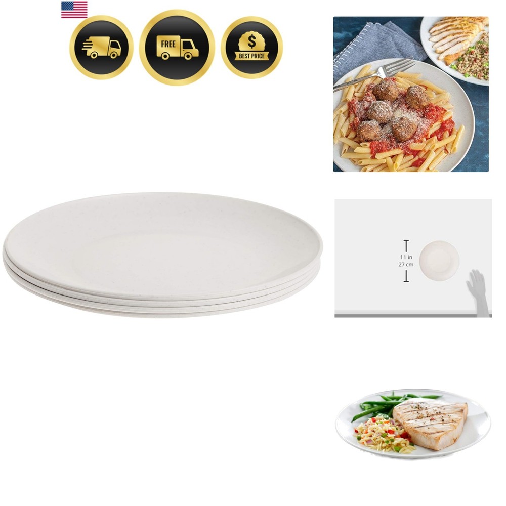 Polypropylene Plates Microwave Serveware, 10", White