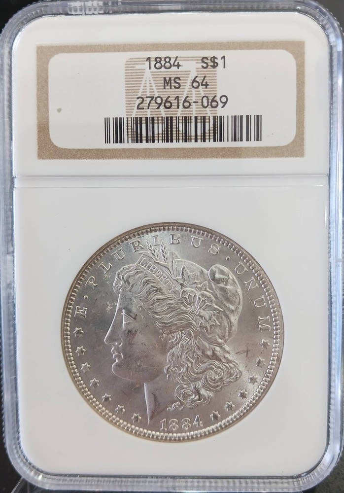 1884 Morgan Silver Dollar NGC MS-64