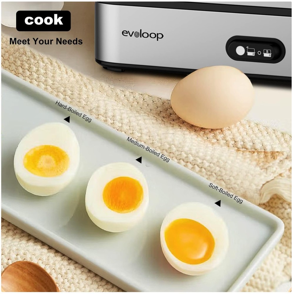 Multi-Functional Rapid Egg Cooker, BPA Free, Silver