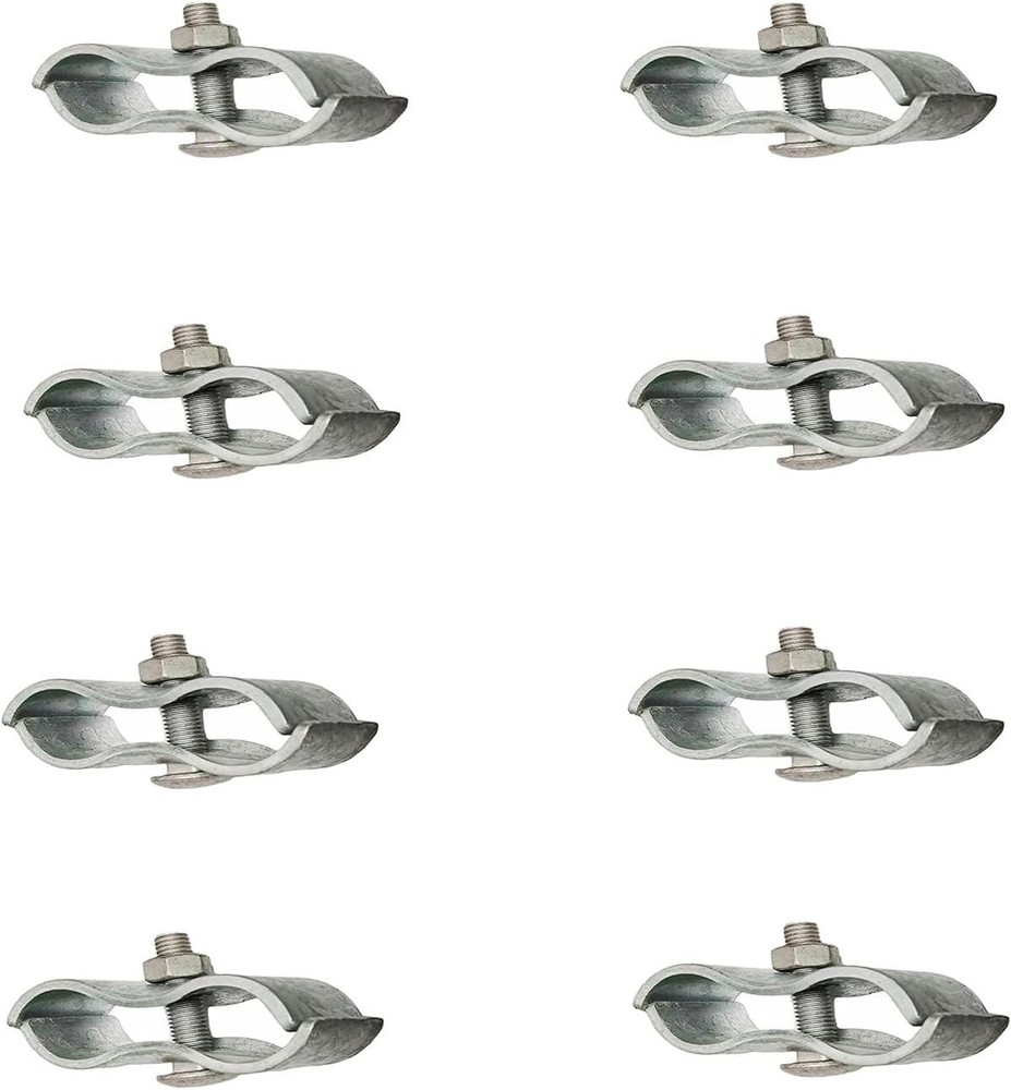 8 Rust-Proof Chain Link Fence Panel Clamps for 1-3/8" Rails - Durable Solution