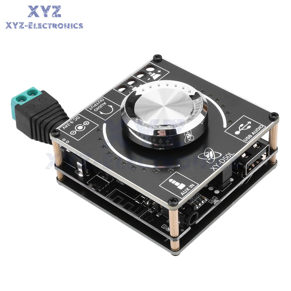 D50L Stereo Bluetooth 5.1 Audio Digital Power Amplifier Board Light APP Control