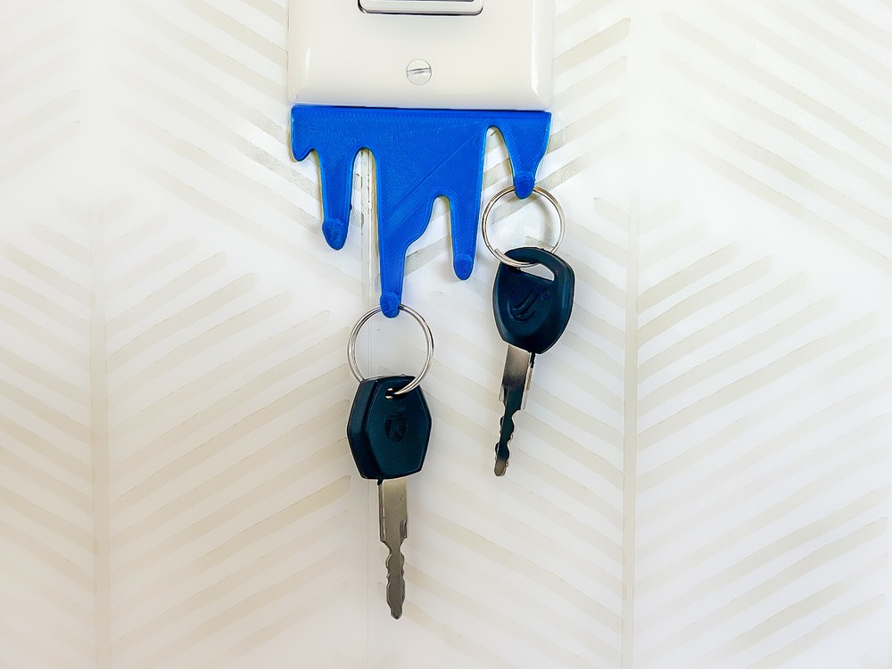 Liquid Hook Mount – 3D Printed Key Organizer for Wall