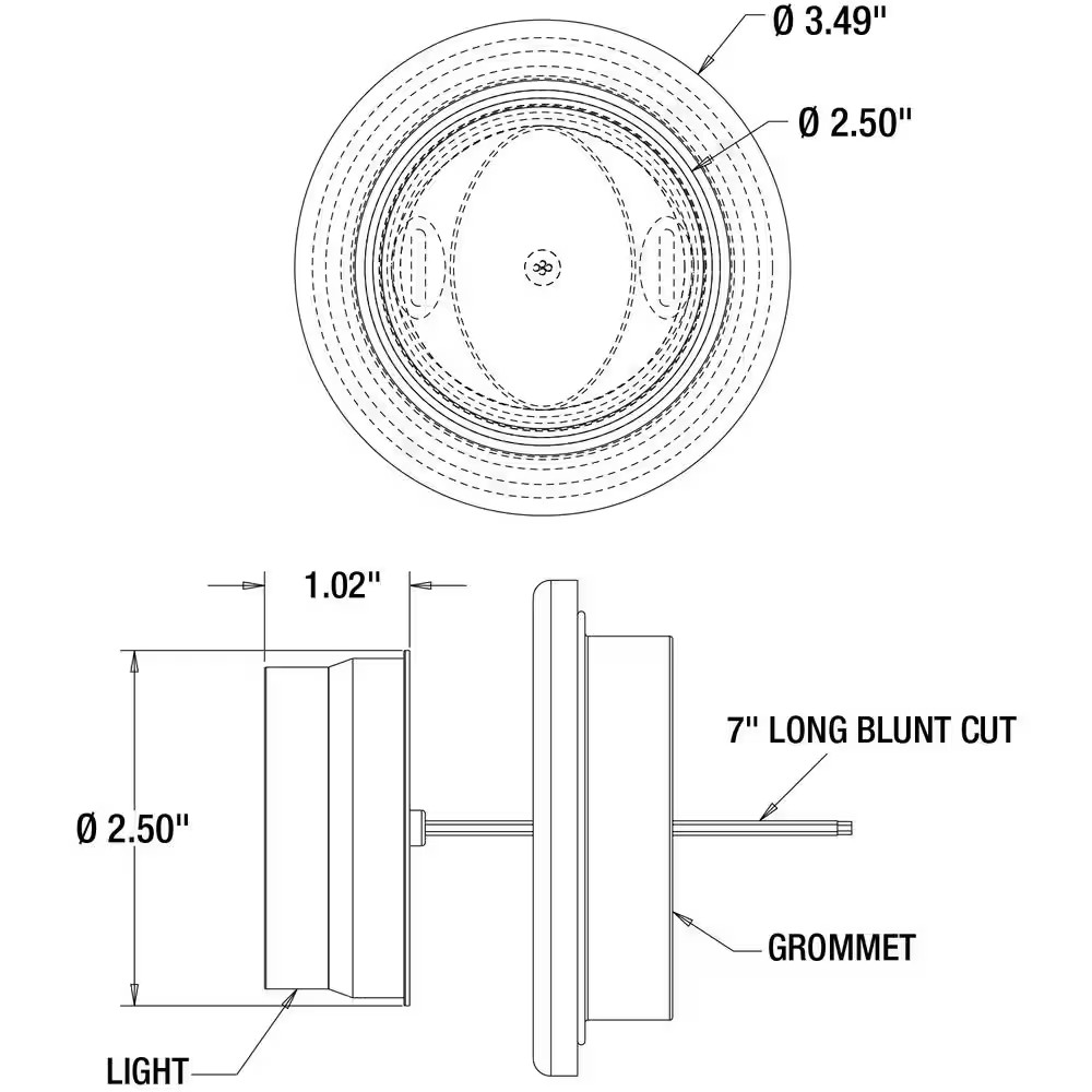 2.5 Inch Marker Strobe Combo Light-Amber/Amber