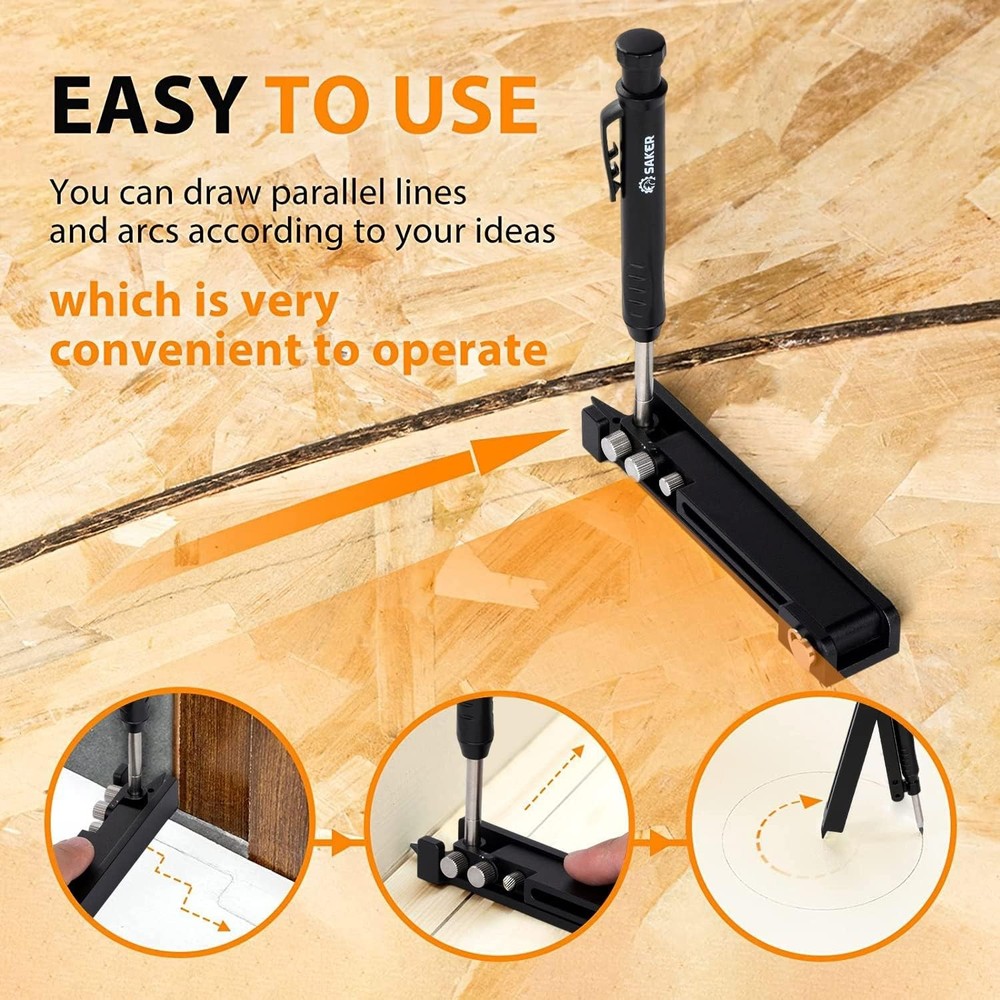 Multi-function Scribing Tool- Construction Pencil- Aluminum Alloy Scribe Tool...