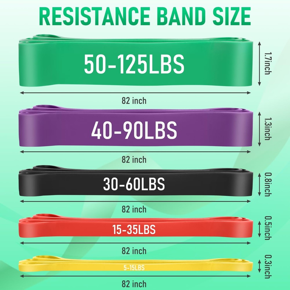 Resistance Bands for Working Out, Pull Up Assistance Bands Set, Exercise Work...