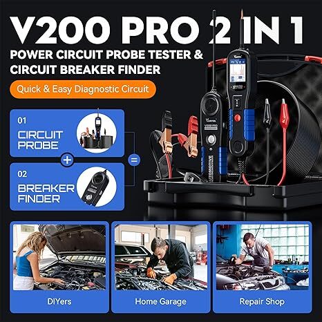 VDIAGTOOL V200Pro PowerScan Circuit Tester Electrical Power Probe Tool 12V/24V