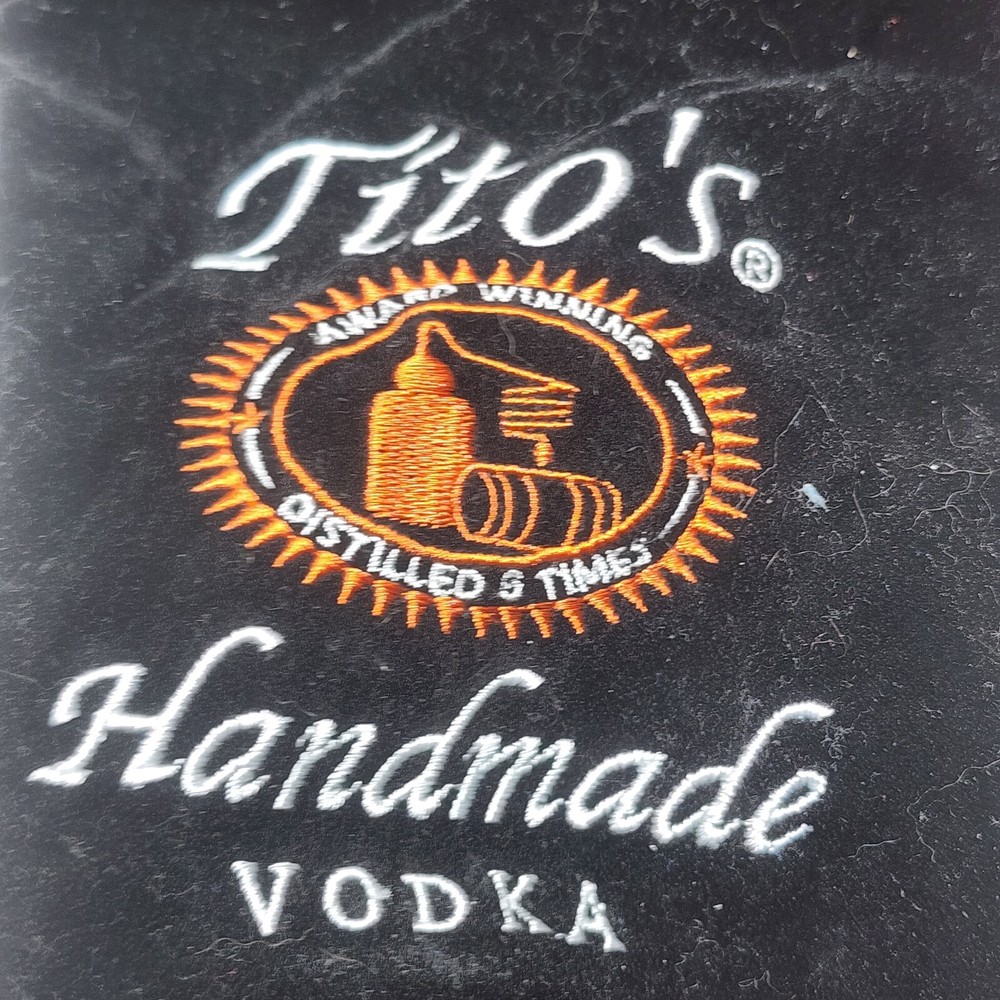 Tito's Handmade Vodka Black Velour Drawstring Bag 2014