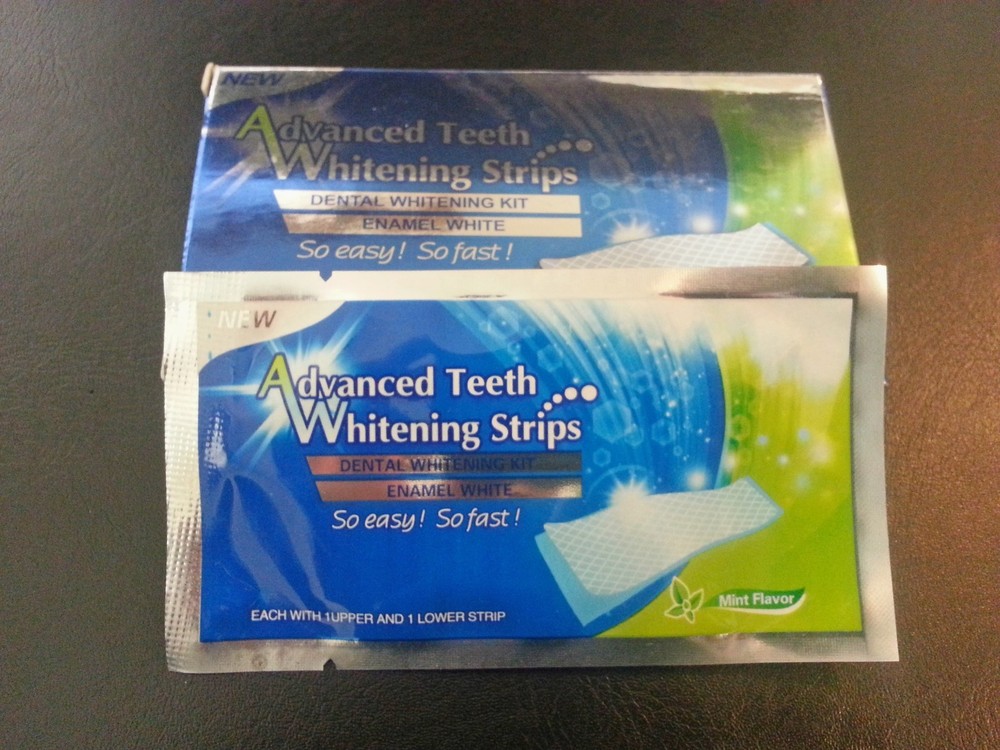 Advanced Teeth Whitening Strips (4 Strips) 2 Upper and 2 Lower~Hydrogen Peroxide
