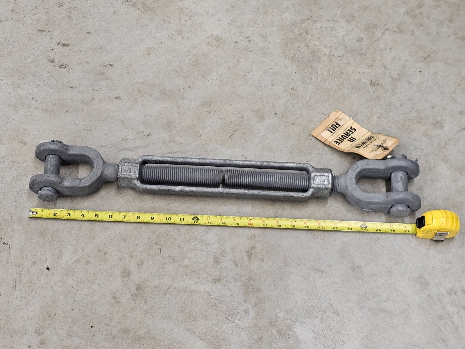 BTC Turnbuckle Jaw Chain Rigging Tension Slack Tightening 1-1/4" 1.25 24-36"