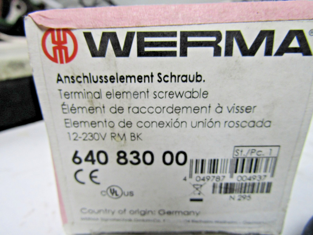 ✌️NEW WERMA 640 830 00 TERMINAL ELEMENT BASE