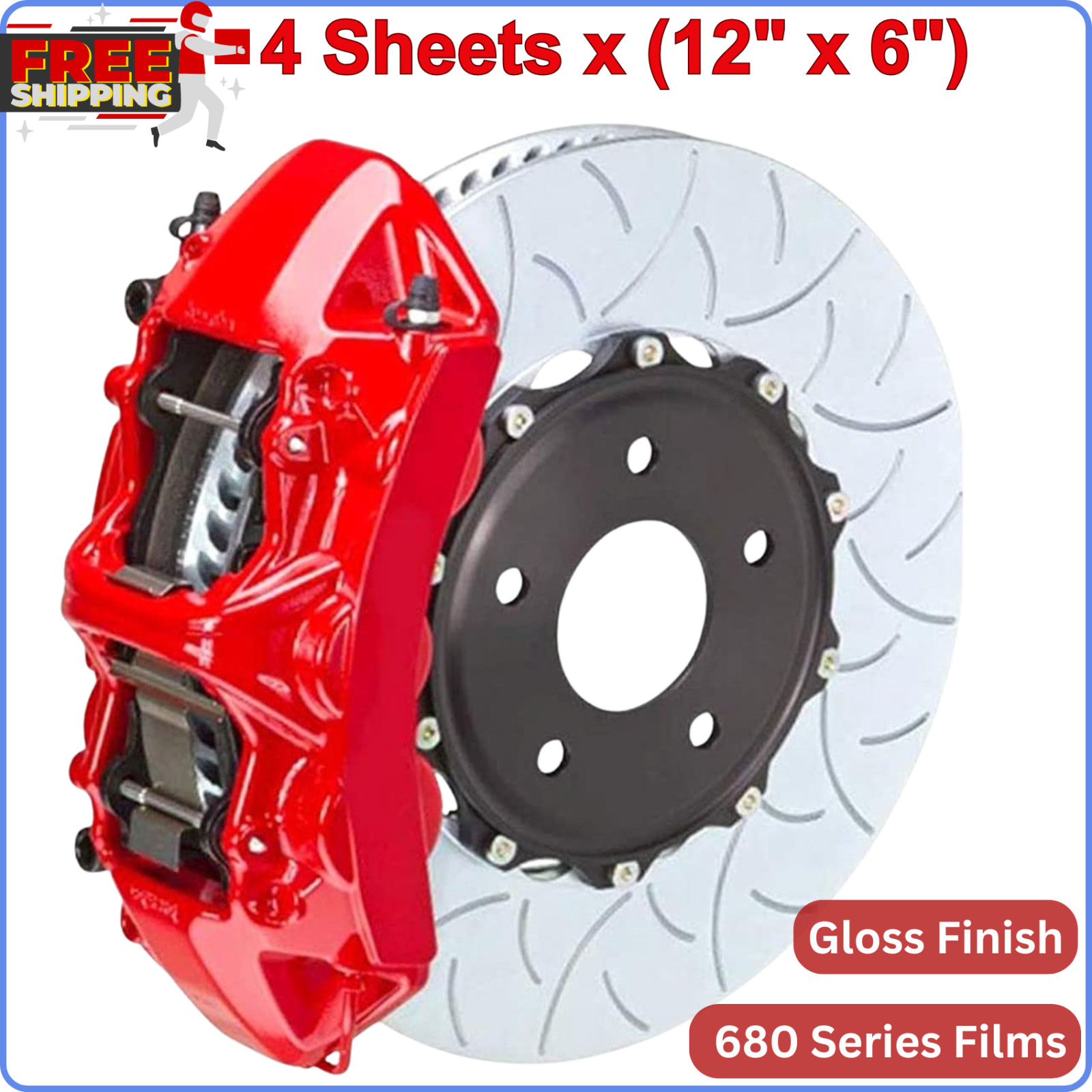 3M Caliper Wraps Reflective Vinyl High Heat Temperature Film, Gloss Finish Vinyl