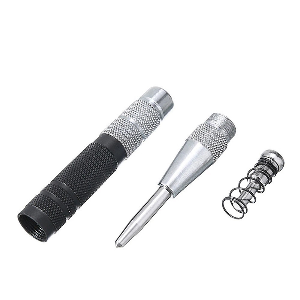 Automatic Center Punch Spring Loaded Tool With 2 Pcs Spare Punch Adjustable