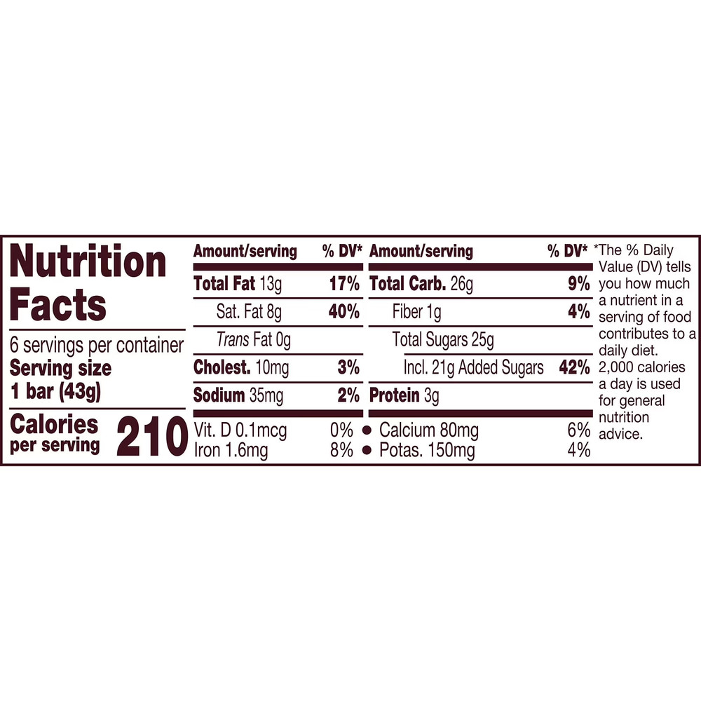 Hershey's Milk Chocolate Candy Bars, 1.55 oz (6 Count)