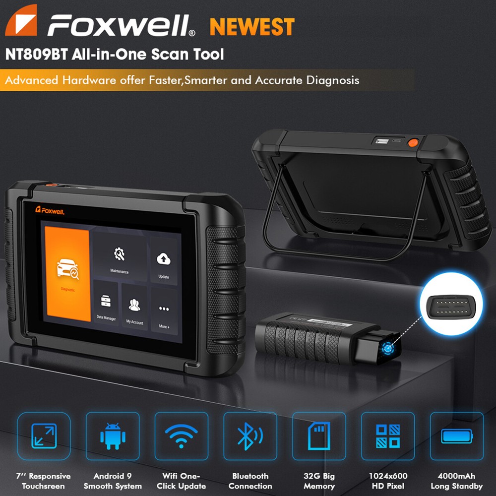FOXWELL NT809 Pro BT All System Bidirectional OBD2 Scanner Diagnostic Tool TPMS