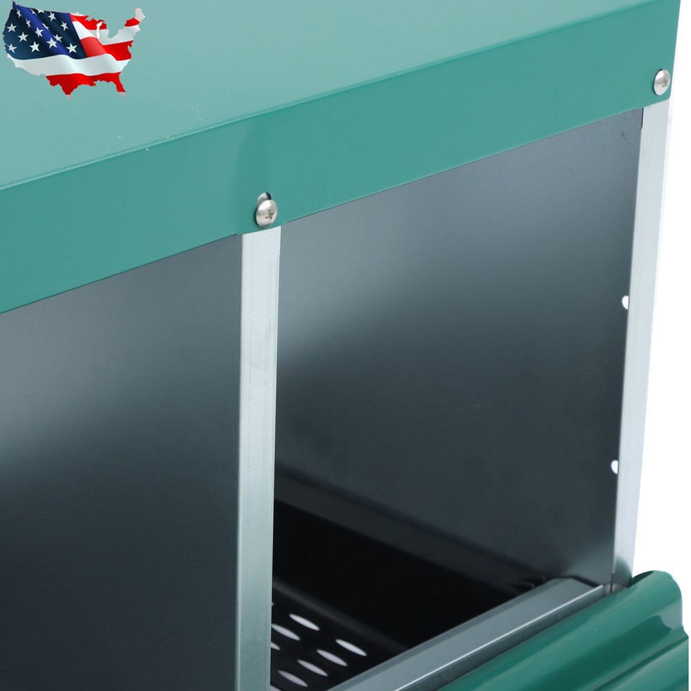 Chicken Nesting Boxes 4 Hole Metal Chicken Egg Laying Nesting Box With Perch