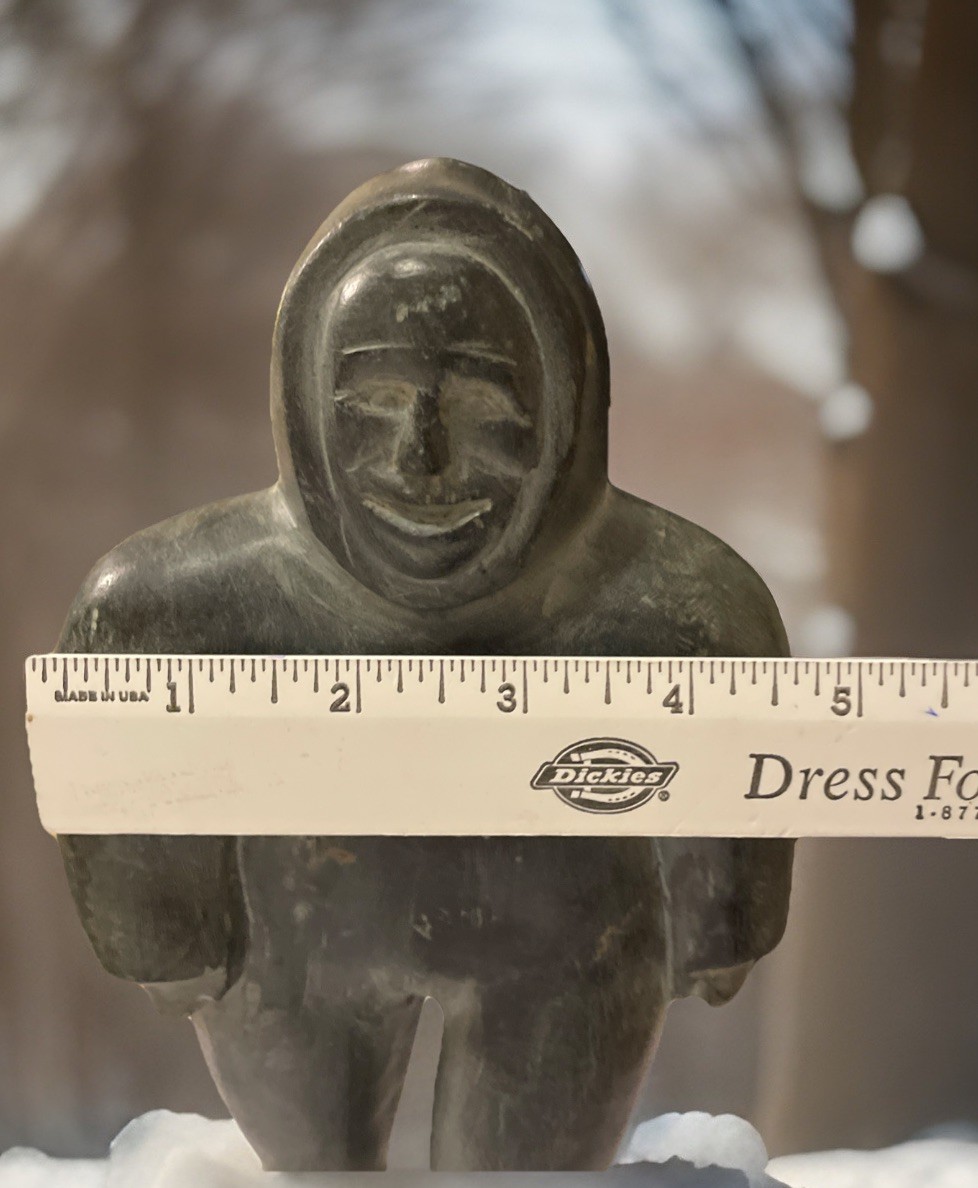 Vtg Eskimo Art Inuit Soapstone Canada Sculpture 6.5 Lbs 9 X 5” PLEASE READ
