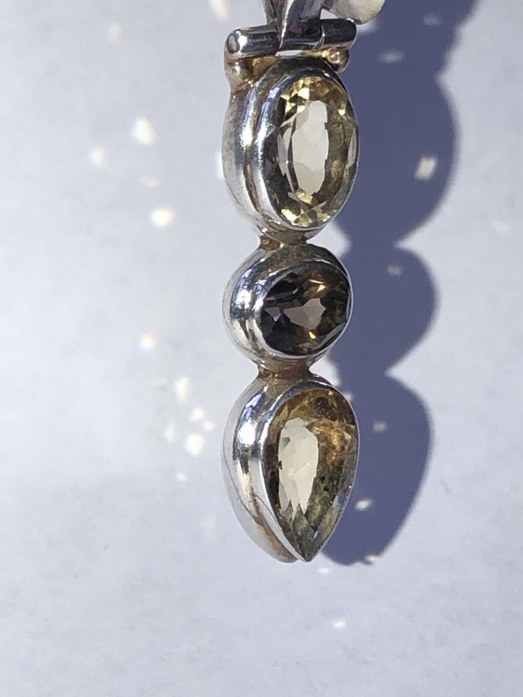 Handcrafted Mixed Gemstones Pendant 1.875”