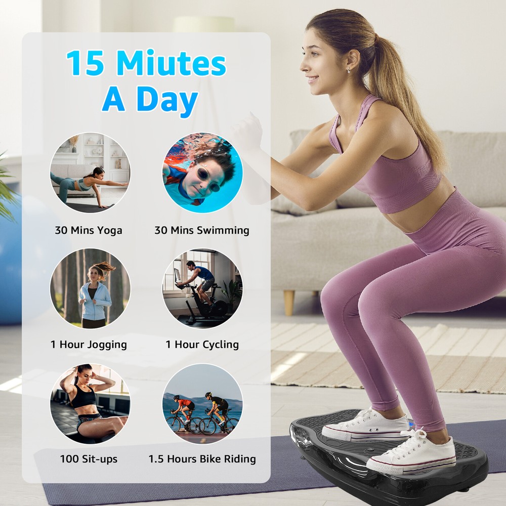 Mini Vibration Plate Exercise Machine for Weight Loss & Recovery