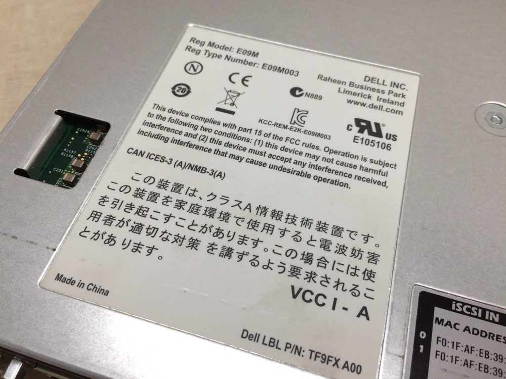 Dell EqualLogic Control Module 15 E09M003 E09M Battery Pack NEX-900926