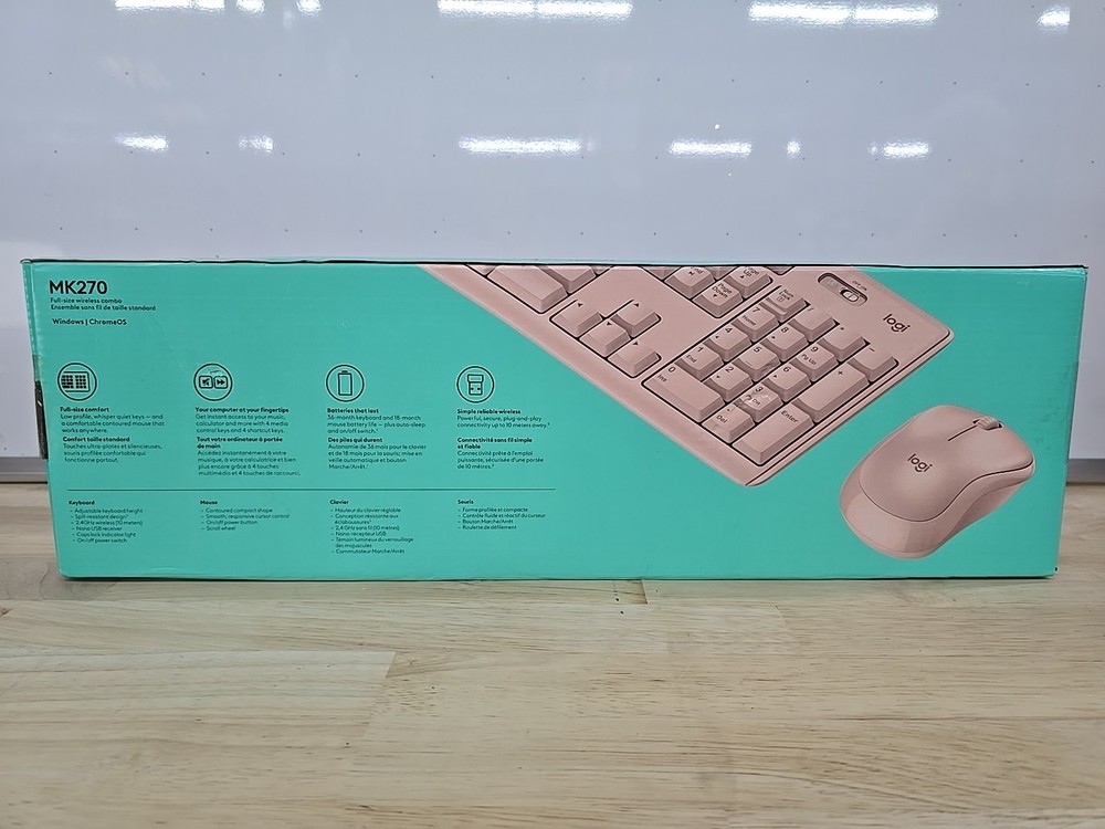 MK270 Wireless Keyboard and Mouse Combo for Windows 2.4 GHz Wireless Compact