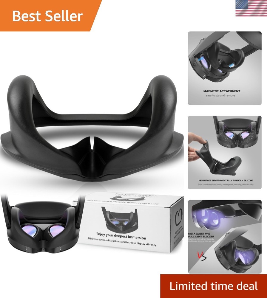 for Quest Pro Full Light Blocker,Silicone Facial Interface Magnetically attac...