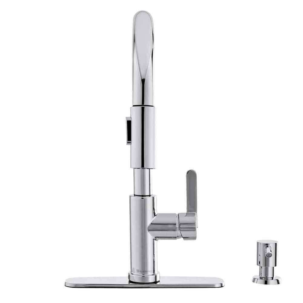 Glacier Bay Paulina Single-Handle Pull-Down Sprayer Kitchen Faucet in Chrome