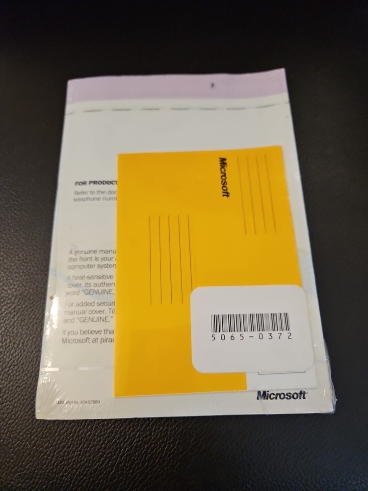 Microsoft Windows 98 User Guide Distribution PC No Disc Operating System Sealed