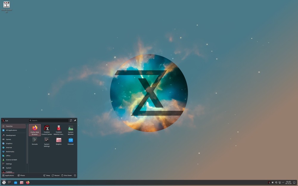 Tuxedo OS Linux USB Drive Bootable Live Installer 64 bit Tuxedo