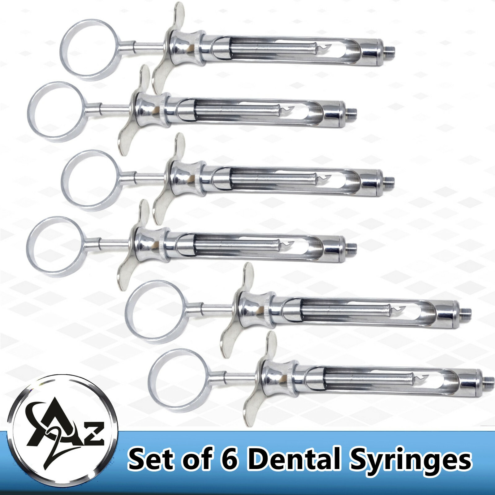 6 German Dental Anesthetic Syringe Self-Aspirating 1.8CC-Dental Instruments-A+