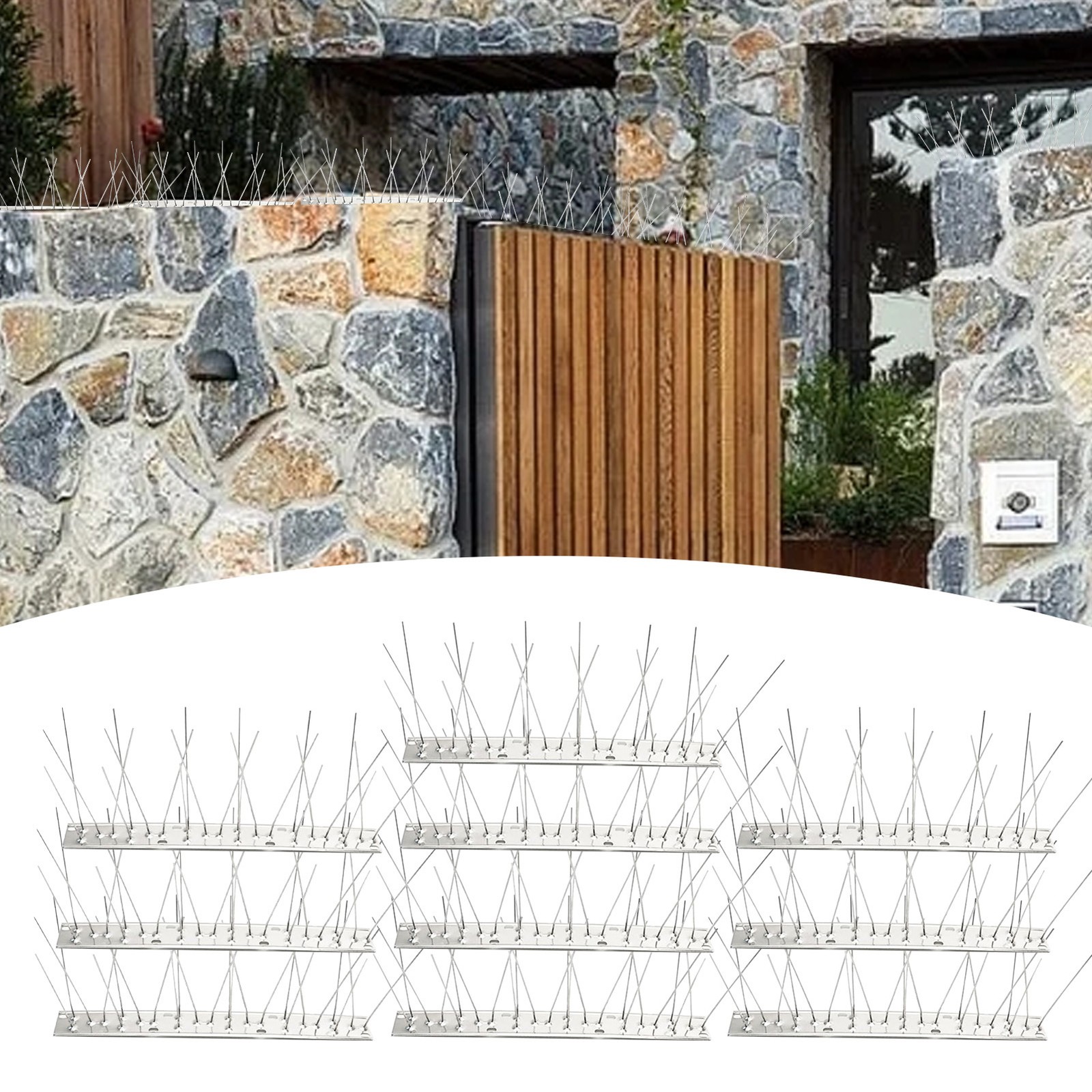 10x Bird Spikes, Bird Deterrent Spikes for Small Birds Pigeon Defender Spikes