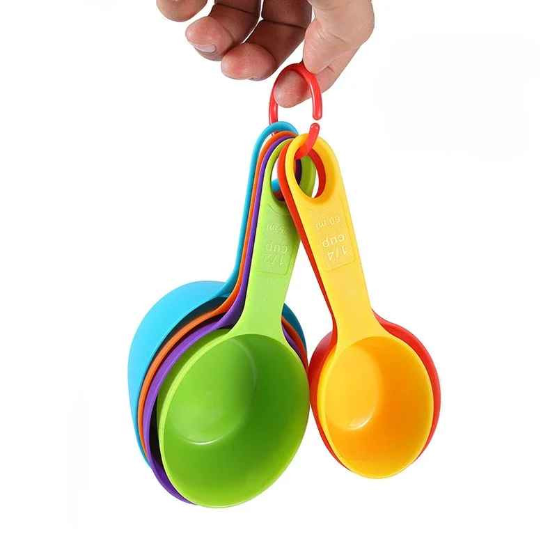 12pcs measuring spoon set with cups, plastic baking tool for kitchen use
